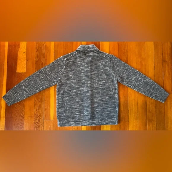 NWOT Madewell Space-Dyed Sweater Shirt in Italian Fabric Gray Cardigan Medium